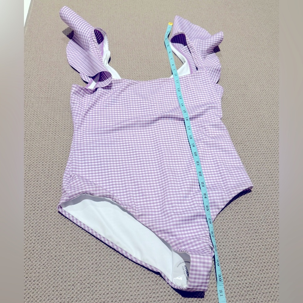 Hill House Lilac Gingham Rosie Swimsuit - Picture 7 of 9